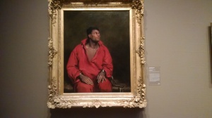 Handsome guy in painting at Art Museum in Chi-town.